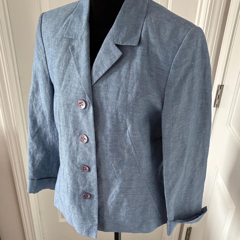 Judith Hart Linen Blend Tailored Blazer - Picture 3 of 14
